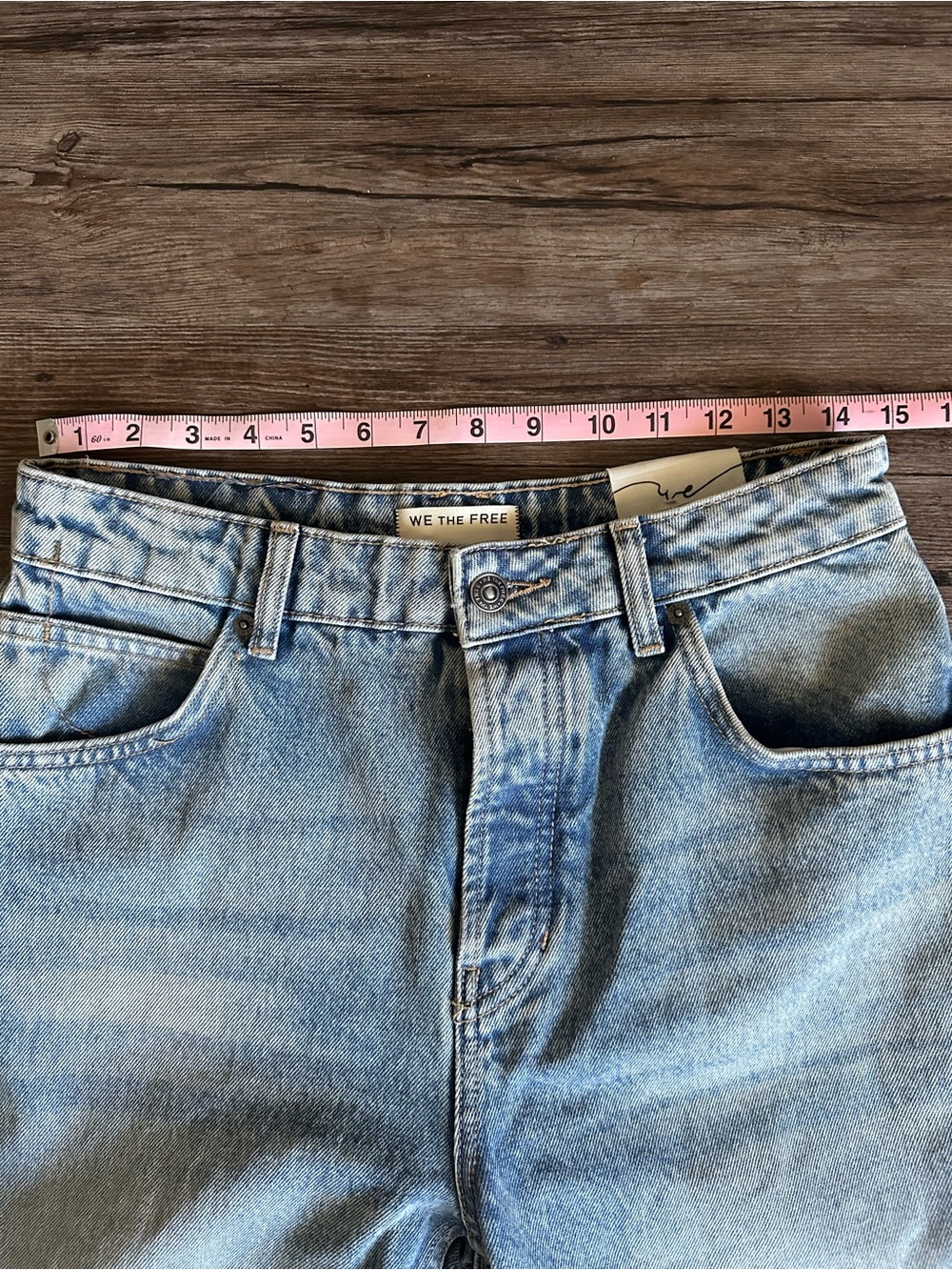 NWT Free People We The Free Deep Trance Boyfriend Barrel Jeans, Glory Blue, 28 - Picture 6 of 6